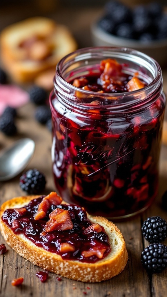 Sweet and Savory Bacon Jam with Blackberries Recipe