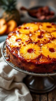 Bacon Pineapple Upside-Down Cake Fruit Dessert