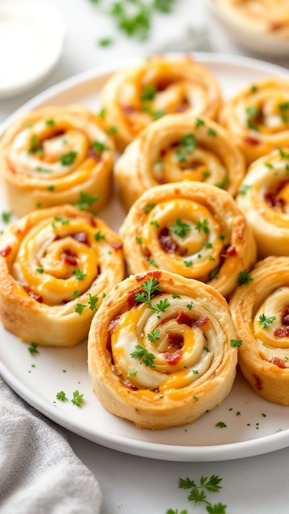 Cheesy Chicken Bacon Ranch Pinwheels
