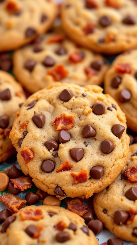 Delicious peanut butter bacon chocolate cookies