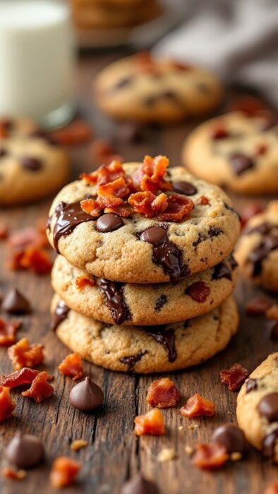 Savory Maple Bacon Chocolate Chip Cookies